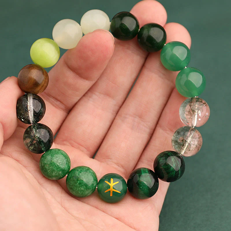 Bracciale Buddha Stones Five Elements Vari Agata Equilibrio Fortuna - Image 21