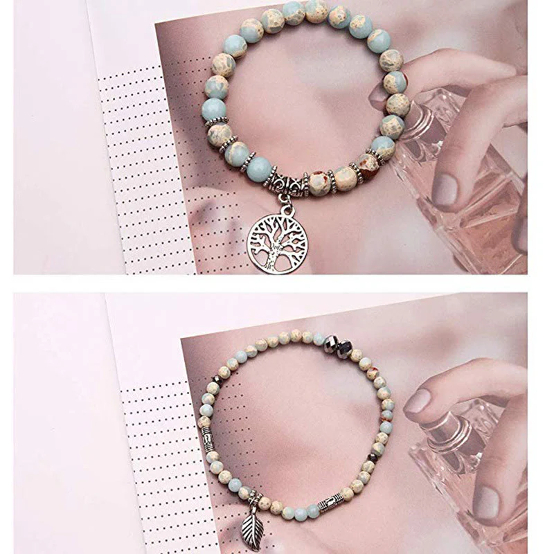 Bracciale Buddha Stones Tree Of Life Turquoise Balance - Image 4