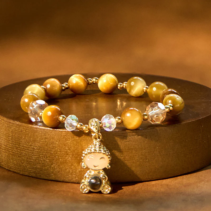 Braccialetto di protezione Buddha con occhio di tigre giallo e Buddha Stones - Image 5
