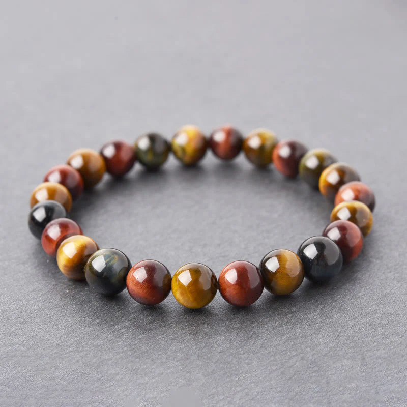 Braccialetto di protezione positiva con occhio di tigre naturale Buddha Stones - Image 7