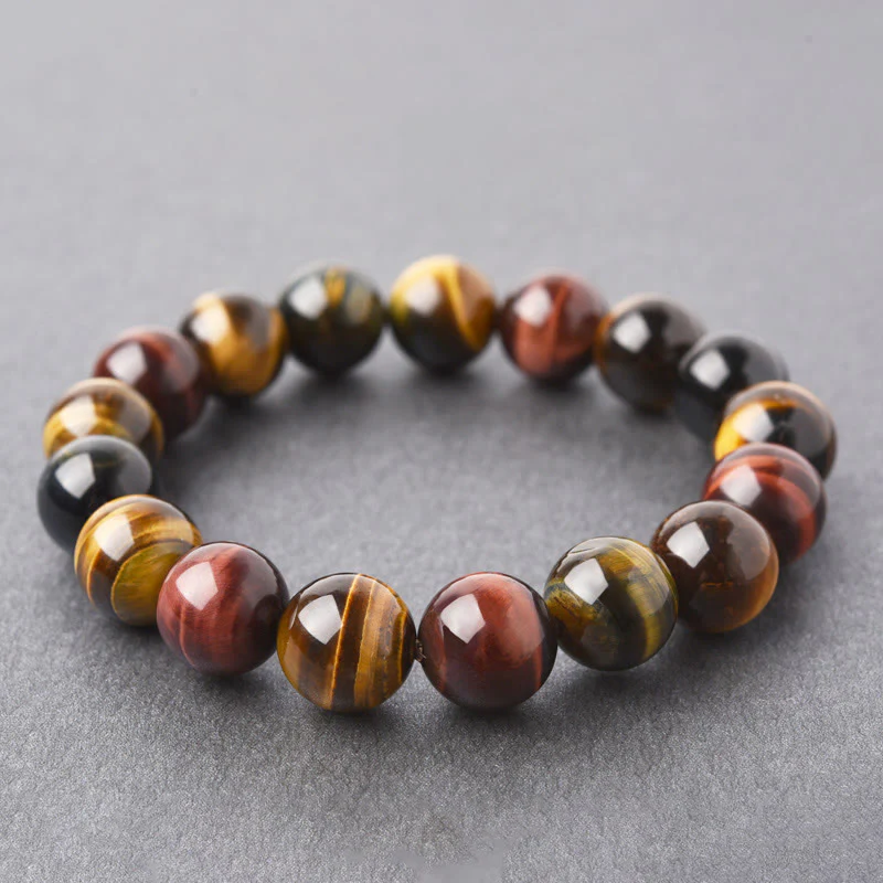Braccialetto di protezione positiva con occhio di tigre naturale Buddha Stones - Image 9