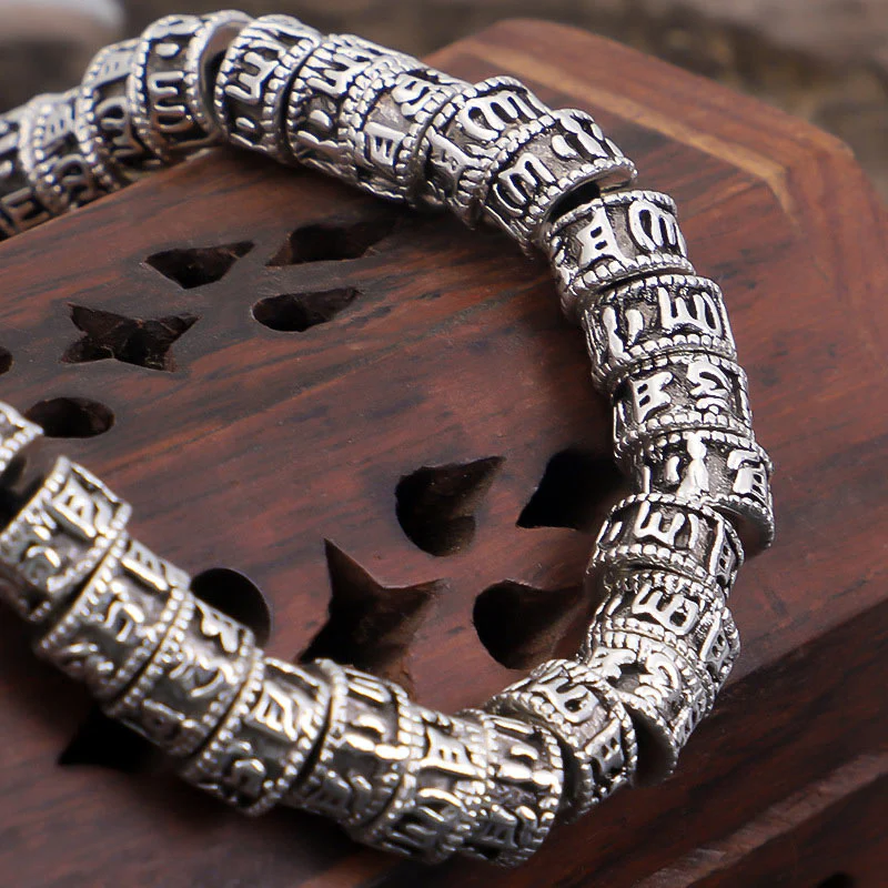 Braccialetto di purezza del mantra tibetano fatto a mano con Buddha Stones - Image 4