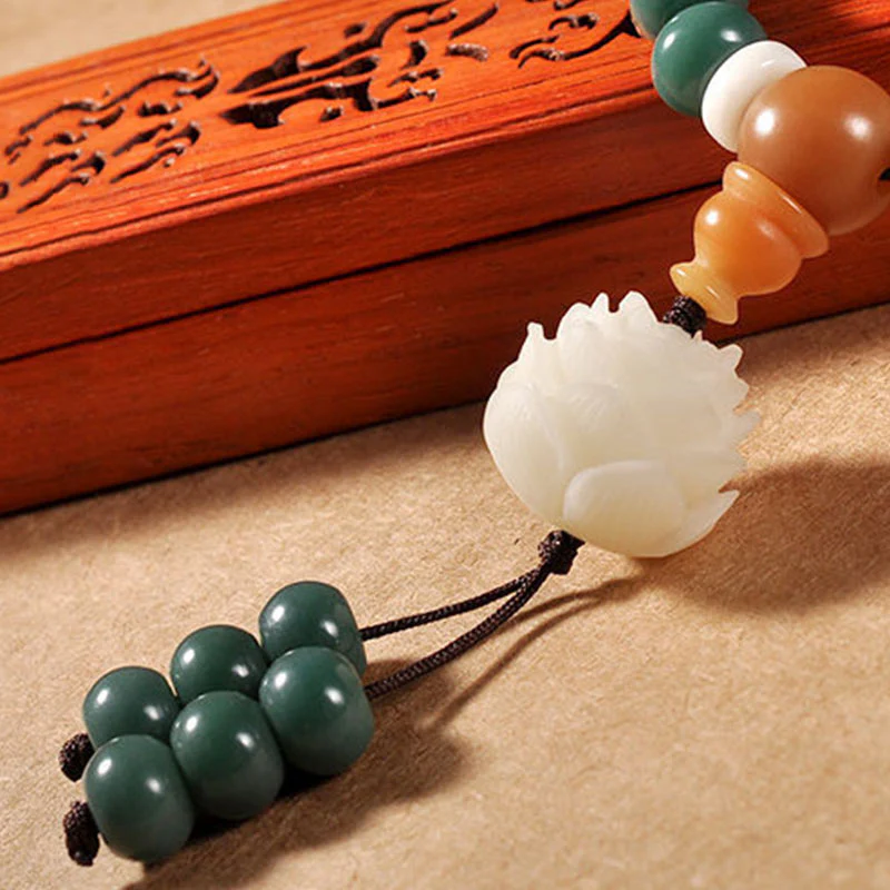Braccialetto di successo Buddha Stones Lotus Cyan Bodhi Seed - Image 5