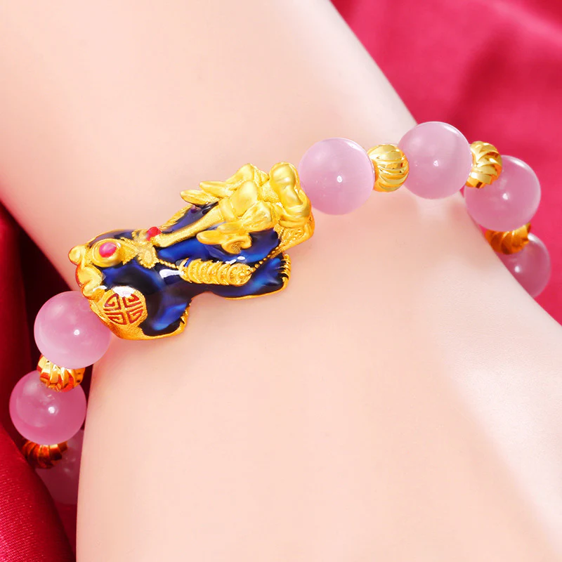 Braccialetto portafortuna Buddha Stones Pixiu Cat Eye - Image 5