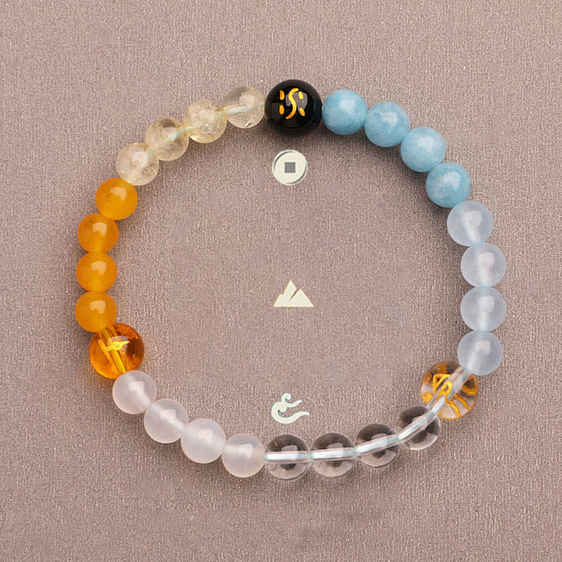 Buddha Stones Cinque Elementi Vari Agata Cristallo Pietra del Sole Bracciale della Saggezza - Image 19
