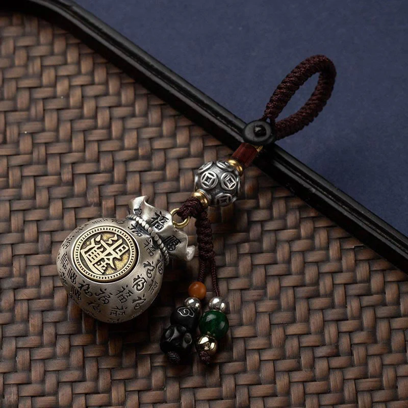 Buddha Stones Fu Character Money Bag Fare soldi ogni giorno Portachiavi fortuna - Image 11