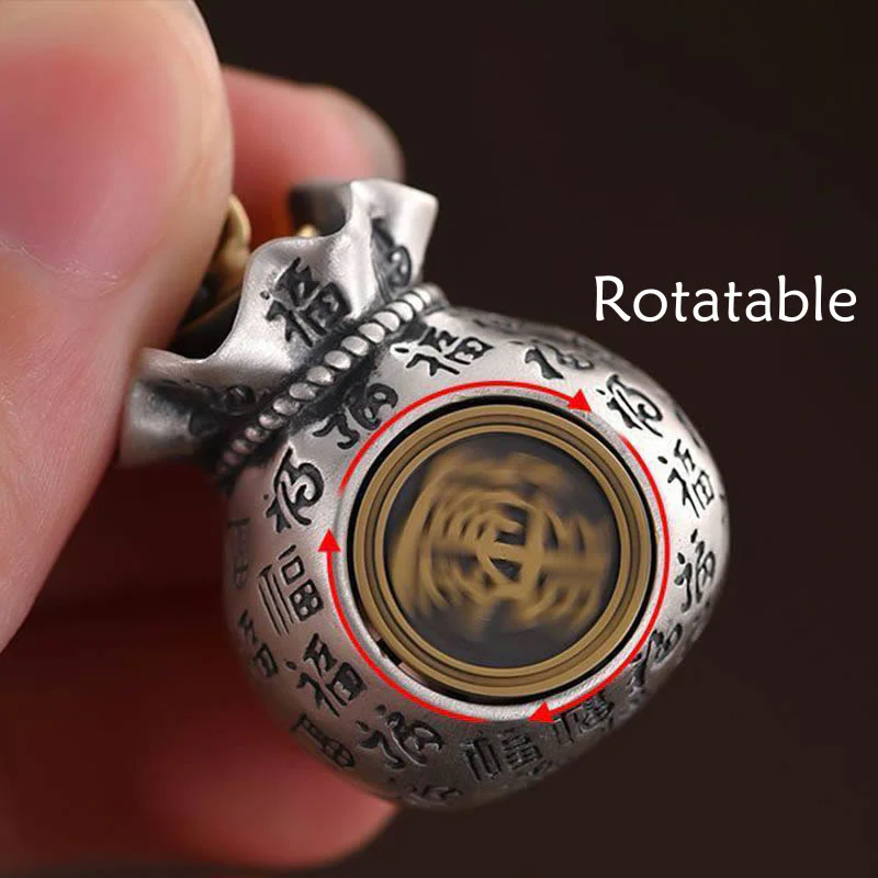 Buddha Stones Fu Character Money Bag Fare soldi ogni giorno Portachiavi fortuna - Image 6