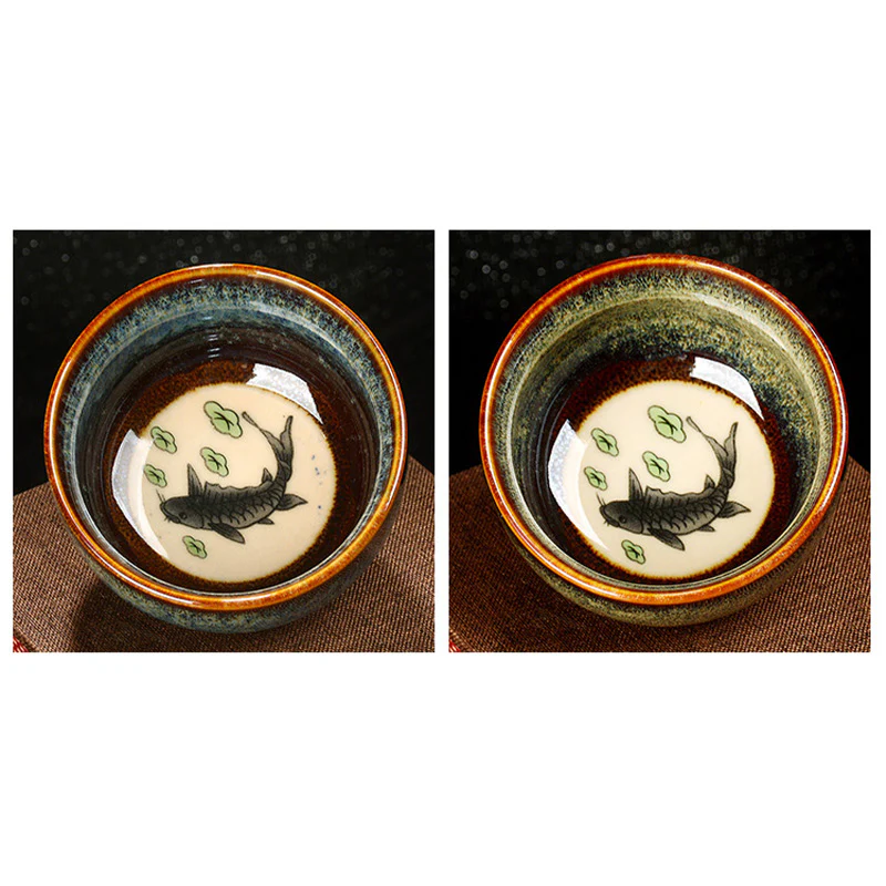Buddha Stones Lotus Dragon Phoenix Koi Fish Tazza da tè in ceramica cinese Jianzhan Kung Fu Tea Cup 110ml - Image 20