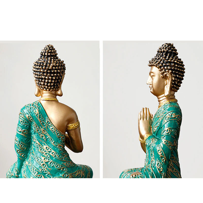 Buddha Stones Statua in resina della compassione del Buddha Decorazione - Image 10