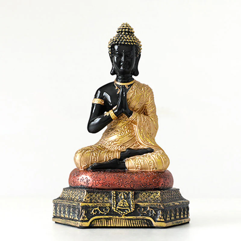 Buddha Stones Statua in resina della compassione del Buddha Decorazione - Image 13