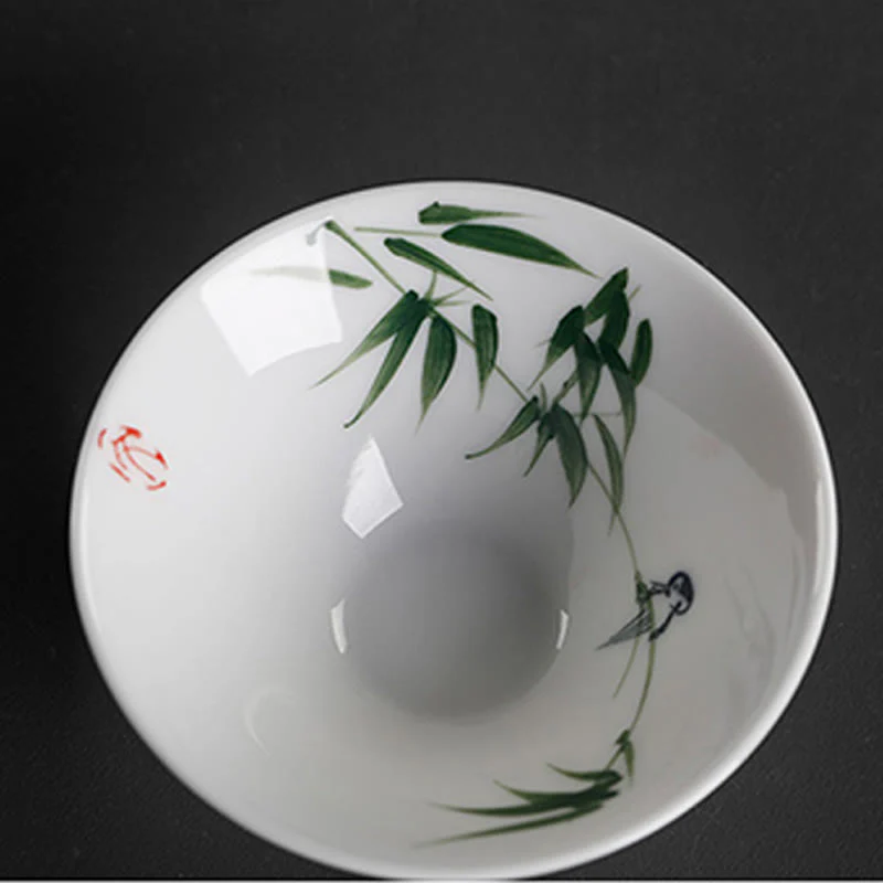 Buddha Stones Vintage Prugna Orchidea Bambù Crisantemo Loto Koi Pesce Tazza da Tè in Ceramica Kung Fu Tazze da Tè - Image 6