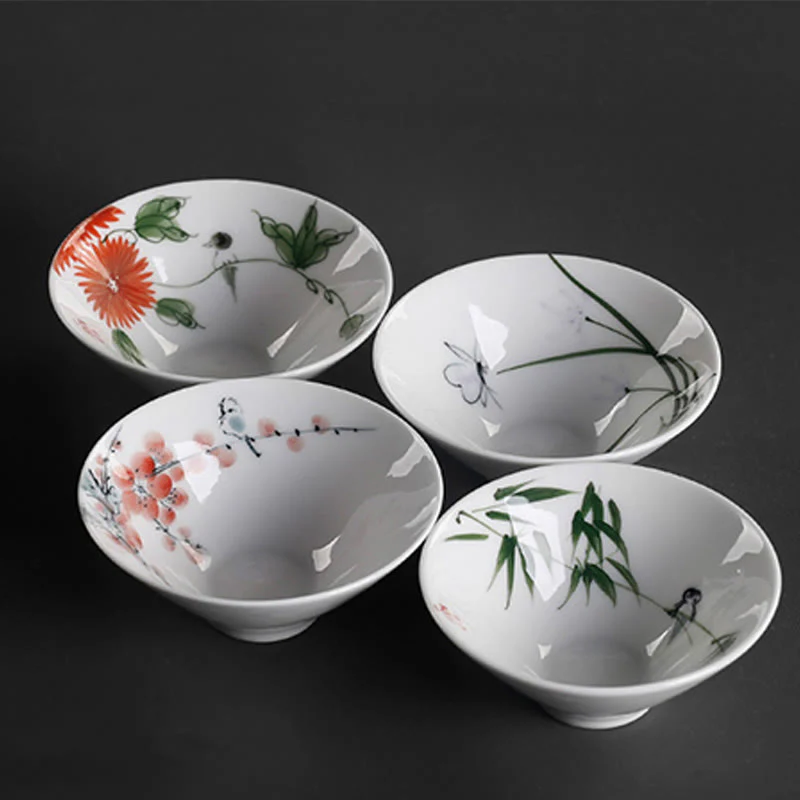 Buddha Stones Vintage Prugna Orchidea Bambù Crisantemo Loto Koi Pesce Tazza da Tè in Ceramica Kung Fu Tazze da Tè - Image 8