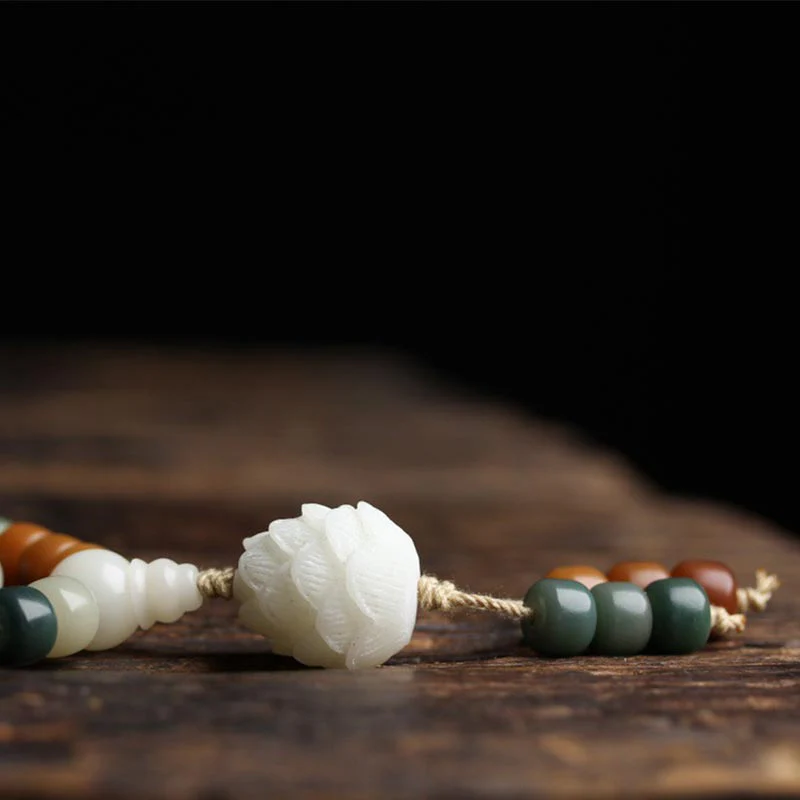 Collana con bracciale in pietra Bodhi Lotus Mala Harmony Buddha Stones - Image 6