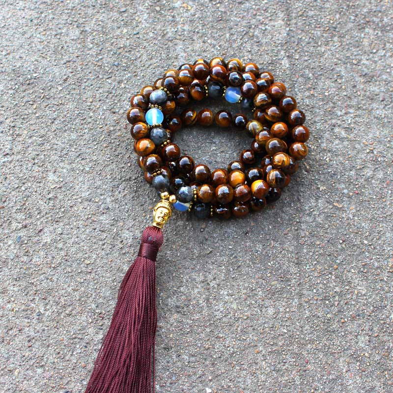 Collana con ciondolo a forma di nappa con Buddha Stones - Image 5